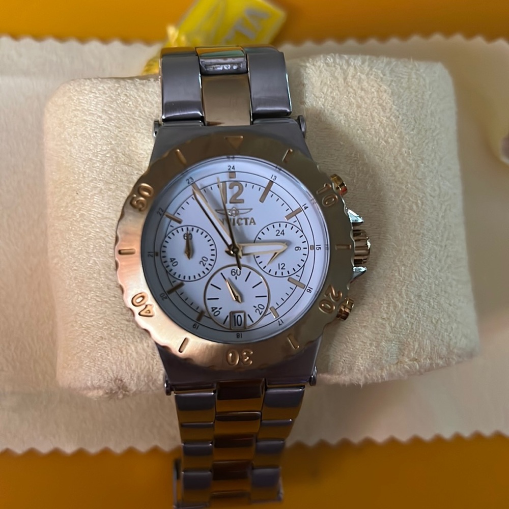 INVICTA women 14855 Specialty Chronograph white dial Two Tone watch